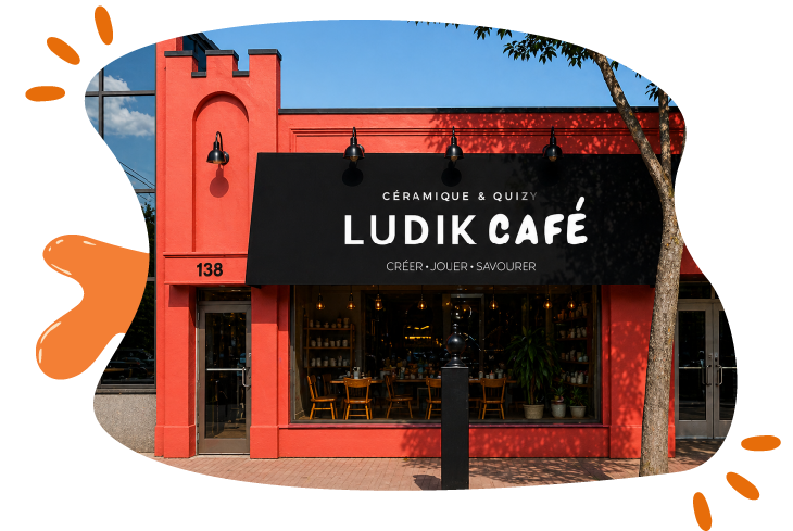 Extérieur de Ludik Café au 138, rue St-Germain Ouest à Rimouski.